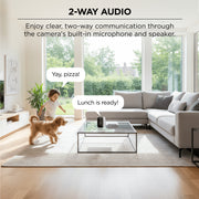Merkury Smart 1080p HD Battery Security Camera with Spare Battery, Wireless, Indoor and Outdoor, White, MI-CW136-199W