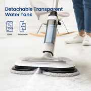iDOO Cordless Electric Mop with Water Sprayer & LED Headlight, Dual-Motor, Self-Propelled, Effortles