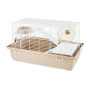 Zhongheng Vibrant Life Split-Level Hamster Habitat with Running Wheel, Food Bowl, Water Bottle, 25.6-Inch Extra-Long Base