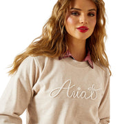 Ariat Essential Crew Long-Sleeve Sweatshirt for Ladies - Oatmeal - M