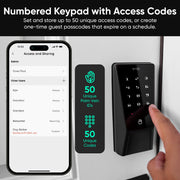 Wyze Palm Lock, Smart Door Lock with Contactless Palm Vein Recognition, Keypad, Mechanical Key, Dual Battery, USB-C Emergency Charging, IP53 Weather Resistant, Wi-Fi, Voice Control Compatible