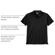 Carhartt Force Sun Defender Relaxed-Fit Lightweight Short-Sleeve Polo - Black - LT