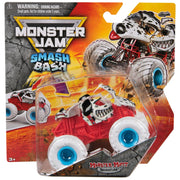 Spin Master Smash & Bash Monster Mutt Dalmatian Toy Truck, 1:64 Scale, White and Blue, Series 02, 6072396