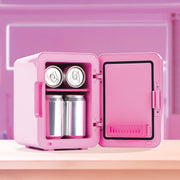 Hello Kitty Mini Fridge, Thermoelectric Cooler, Pink, 4 Liter, 6 Can Capacity, Model 19271