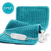 TCVOR Extra Large Heating Pad, 17 x 33 in, Super Soft Flannel, 6 Heat Settings, 6 Timer Options, Corded Electric NA-H1223C