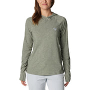 Columbia PFG Uncharted Long-Sleeve Hoodie for Ladies - Cypress Heather - XL