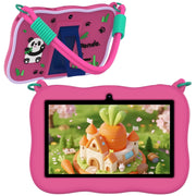 Qunyico Kids Tablet, 7 Inch 1024x600 HD IPS Display, Android 13, 4GB RAM, 32GB Storage, Pink Kid-Proof Case, Parental Control, 17838914959
