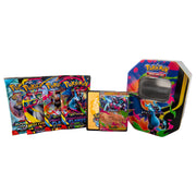 Pokmon Mega Charizard Trading Card Game Tin with Foil Promo Card, 4 Booster Packs, Code Card