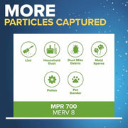 Filtrete AC Furnace Air Filter, Pleated Electrostatic, MERV 8, 700 MPR, 16x24x1, 6-Pack, 725-6PK-EC