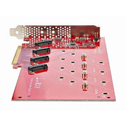StarTech Quad M.2 PCIe Adapter Card, PCIe x16 to Quad NVMe or AHCI M.2 SSDs, PCI Express 4.0, 7.8GBps per Drive, Vented Bracket, QUAD-M2-PCIE-CARD-B