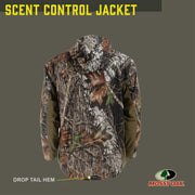 Mossy Oak Elements Men's Scent Control Jacket, Waterproof, Breathable, Camouflage, Mid-Length, Medium