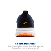 Brooks Trace 4 Men's Running Shoe, DNA LOFT v2 Cushioning, Peacoat Black Orange Pop, Size 10 Medium, 110452-441