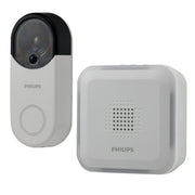 Philips DES6572WB/37 Wireless Security Doorbell Chime Kit, Decoy Doorbell Camera, Motion-Activated Light, 150' Range, White