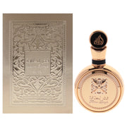 Lattafa Fakhar Gold Extrait Eau De Parfum Spray, Unisex, Floral Amber Woody Fragrance, 3.4 oz