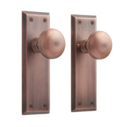 New York Privacy Interior Door Set - Brass - No Backset - Oil Rubbed Bronze
