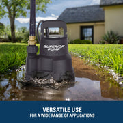 Superior Pump 91006 1/4 Horsepower Multi-Use Submersible Utility Pump