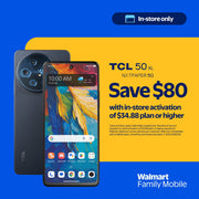 TCL FMTCT704VCPWP 50XL NXTPAPER 5G Prepaid Smartphone 128GB Blue - Walmart Family Mobile