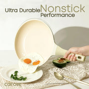 Carote S05906 10-Pieces Nonstick Pots and Pans Set - Green Granite