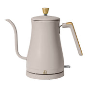 Beautiful 19456 1-Liter Electric Gooseneck Kettle 1200 W Porcini Taupe by Drew Barrymore