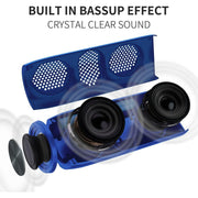 Aursear BL-37 Portable Bluetooth Wireless Speaker with Loud Stereo Deep Bass Sound, Blue