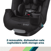 Safety 1st Grow and Go Sprint All-in-One Convertible Car Seat, Black Beauty III, 3-Position Recline, QuickFit Harness, Machine-Washable Seat Pad, CC450ULC