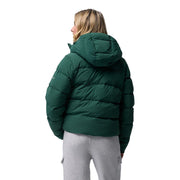 Columbia Women's Amaze Puff Hooded Down Jacket, 650-Fill Power Insulation, Water-Repellent, Rain Forest, Small, 213371