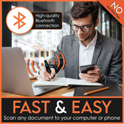 Scanmarker Air Wireless Scan Translator Pen with Text-to-Speech, Multilingual OCR Scanner, Portable Reading Tool for Dyslexia, Black, BLE