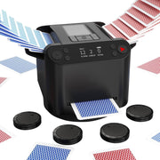 Ht Viik Automatic Card Shuffler and Dealer, Supports 1-2 Decks, 12 Players, 4 Wireless Drawing Remotes, Black