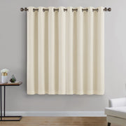Better Homes & Gardens BHF166170517017 Woven Textured Grommet Blackout Curtain Panel, Ivory, 50 in W x 63 in L