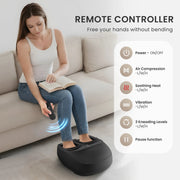 Comfier CF-53WM10 Foot Massager with Heat, Up to Size: 13, Black
