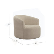 Mainstays MS451348971SWTP Boucle Swivel Chair, Taupe