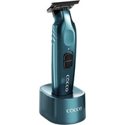 Cocco Hyper Veloce Pro Trimmer, Digital Gap Graphene Blade, High-Torque Brushless BLDC Motor, Cordless, All-Metal Aluminum Alloy, Lithium-Ion Battery, Dark Teal