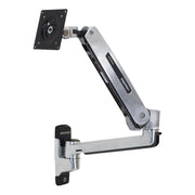 Ergotron LX Sit-Stand Wall Mount LCD Arm, Articulating Monitor Mount for Screens Up to 42 in, Supports 7 to 25 lbs, Polished Aluminum, 45-353-026