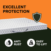 DDRPL Flybold 28-Inch Griddle Cover, Durable Diamond-Cut Aluminum, Weatherproof, Lightweight with Ergonomic Handles and Integrated Hangers