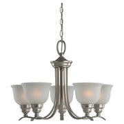Sea Gull Lighting 31626-962 Chandelier with Satin EtchedGlass Shades, Brushed Nickel Finish