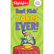 Highlights Press Best Kids' Jokes Ever Volume 1, Paperback, Over 300 Kid-Friendly Jokes, Black-and-White Cartoons, Ages 6 to 9, 128 Pages