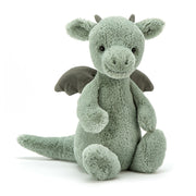 Jellycat Bashful Dragon Plush Stuffed Animal, Medium 12 Inch, Soft Sage Green BAS3DGN
