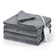 Sunbeam 13705 Electric Heated Bed Blanket Grey Soft Microplush 12 Heat Settings Full 84 x 72