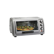 Hamilton Beach 31127 Easy Reach Toaster Oven with Roll-Top Door, Silver