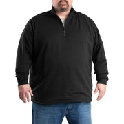 Berne Heritage Thermal-Lined Long-Sleeve Quarter-Zip Sweatshirt for Men - Black - 2XL