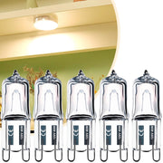 Sinvic G9 40W Halogen Bulbs, 5-Pack, Dimmable, 2800K Warm White, 520 Lumens, G9 T4 Base, 2-Pin
