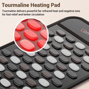 Comfytemp Infrared Heating Pad Back 65 Tourmaline Stones, 6 Heat Levels, 8 Timer Settings, 24in x 12in, Black