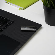 PNY P-FD32GX2ATT-GE 32GB USB 2.0 Flash Drive 2-Pack with Sliding Collar and Key Loop Durable Lightweight Storage