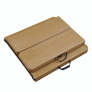 Living & More MSF5362500861DB 3-Piece Picnic Table Set, 6 Foot Polyethylene Folding Table with 2 Folding Benches, Weather Resistant, Dark Brown Wood Finish with Black Metal Legs