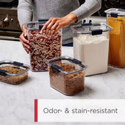 Rubbermaid Brilliance Pantry 7 Piece Set, Clear Airtight Food Storage Containers, Stackable, BPA-Free, Dishwasher Safe