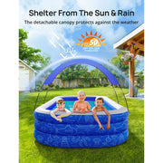 Sable EJ-HF042 Large Inflatable Swimming Pool with Canopy, 150