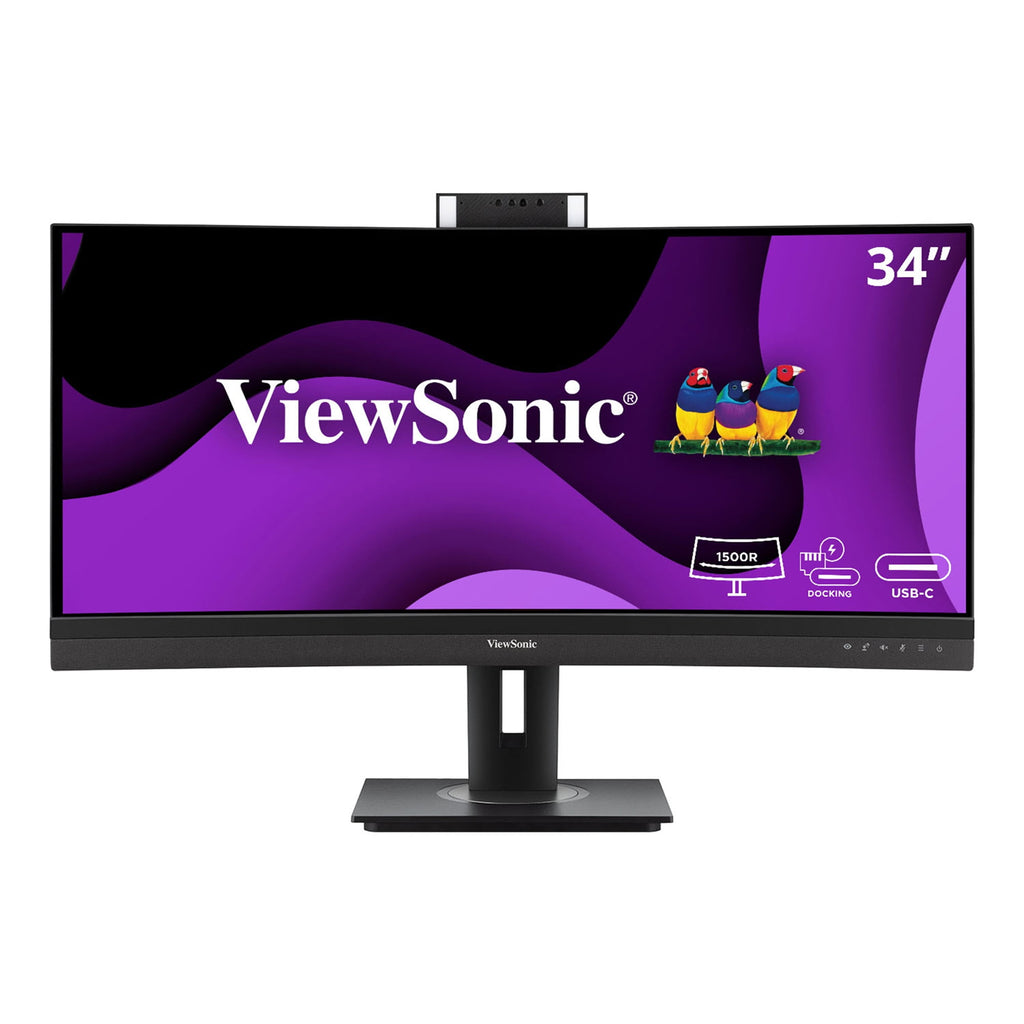 ViewSonic VG3457CV 34 Inch Ultrawide Curved UWQHD 3440x1440 Video Conf ...