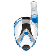 Cressi Baron & Tonga Snorkeling Sets, Clear/Blue , L/XL - Hypoallergenic Silicone