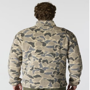 Carhartt 106443-Gm5 Loose-Fit Quarter-Zip Fleece Pullover for Men - Khaki Vintage Camo - L