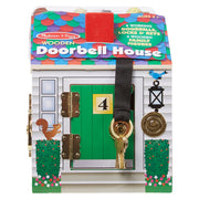 Melissa & Doug 2505 Take-Along Wooden Doorbell Dollhouse Keys, 4 Poseable Wooden Dolls
